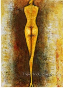 Arte original de Toperfect Painting - desnudo en amarillo original decorado
